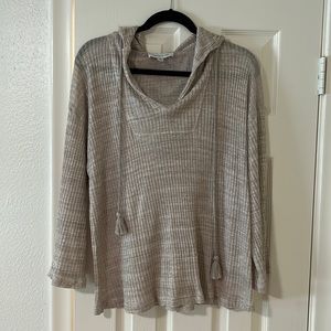 Something navy small knit hoodie